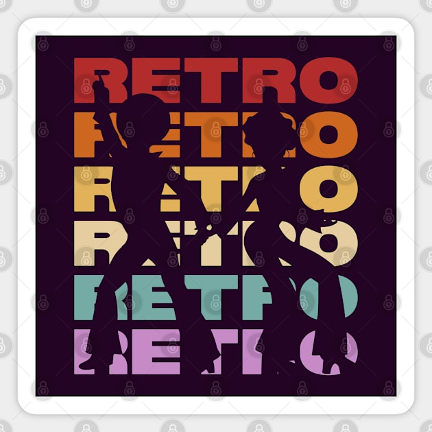 Retro - Vintage Retro Sunset Typography - Retro Lover Magnet by TuncGK